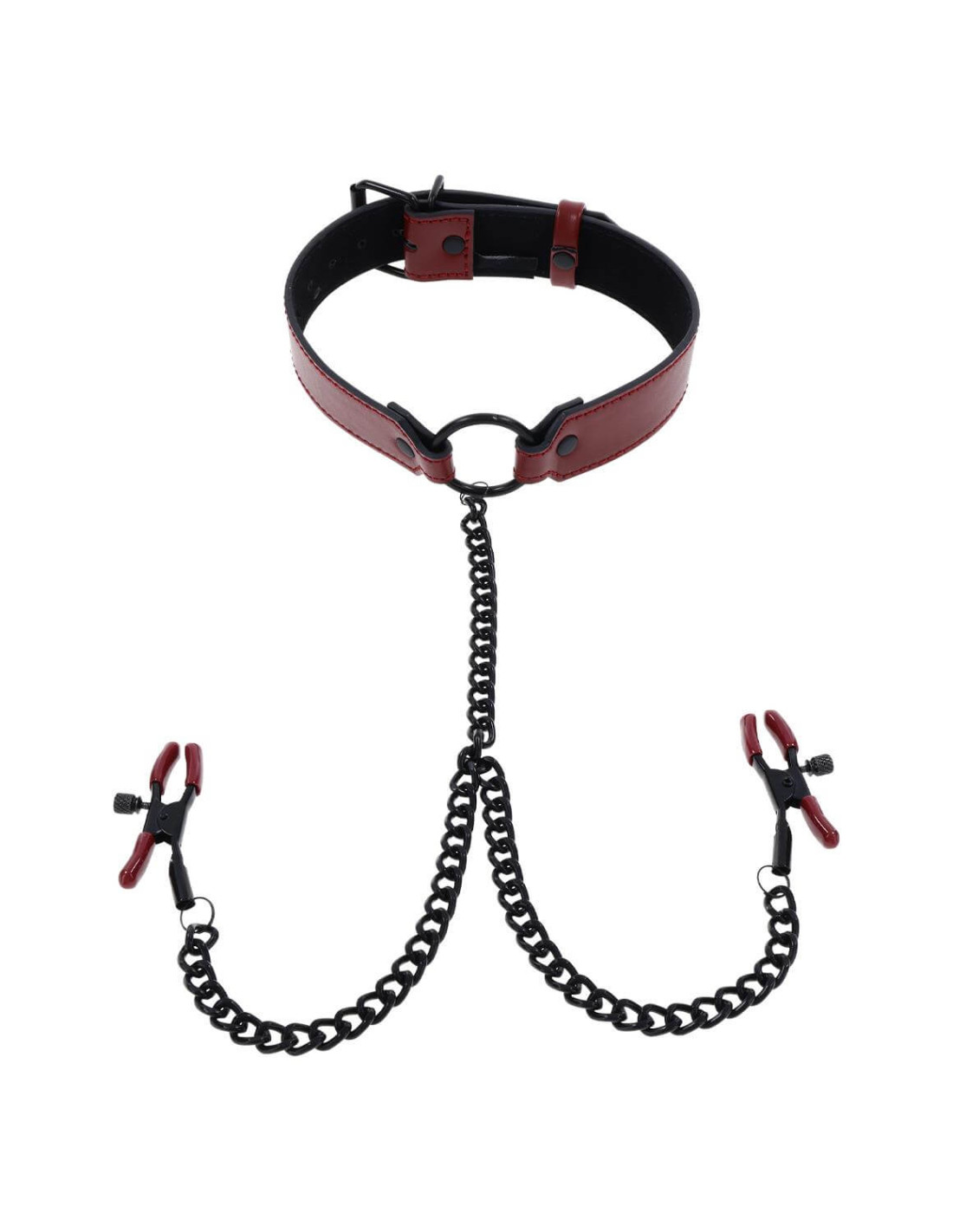 SPORTSHEETS SAFFRON COLLAR WITH NIPPLE CLAMPS  830613